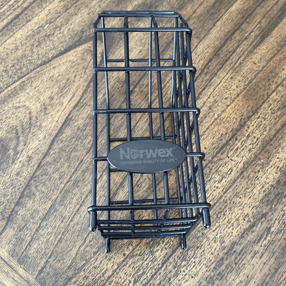 Norwex Wire House Counter Cloth Towel Holder Organizer Black Mesh Rack - Picture 3 of 6